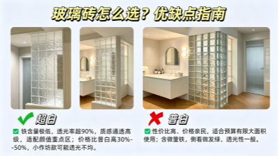 玻璃砖怎么选｜优缺点指南?小白闭眼入