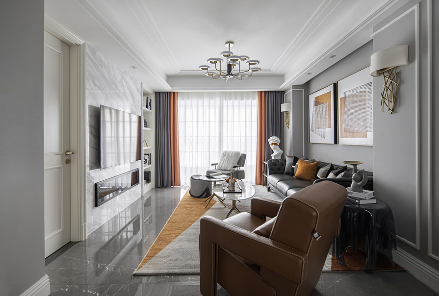 保利玫瑰湾148㎡混搭风格装修案例