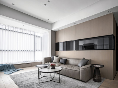 保利玫瑰湾92㎡现代简约风格装修案例