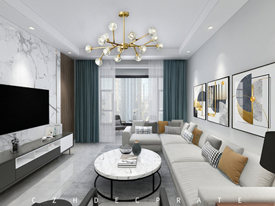 天地源熙樾台120㎡现代轻奢风格装修案例