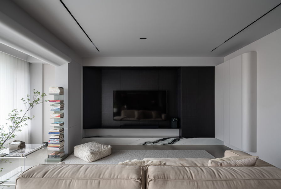 未来城茗雅苑125㎡极简风格三居室装修案例