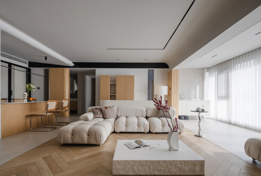 时代之城139㎡原木风格三居室装修案例