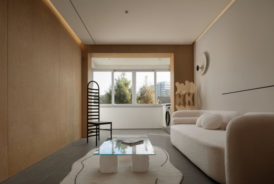 宝龙湾家园101㎡原木极简风格两居室装修案例