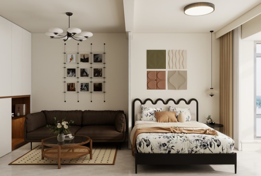 英俊名邸58㎡现代风格一居室原创案例