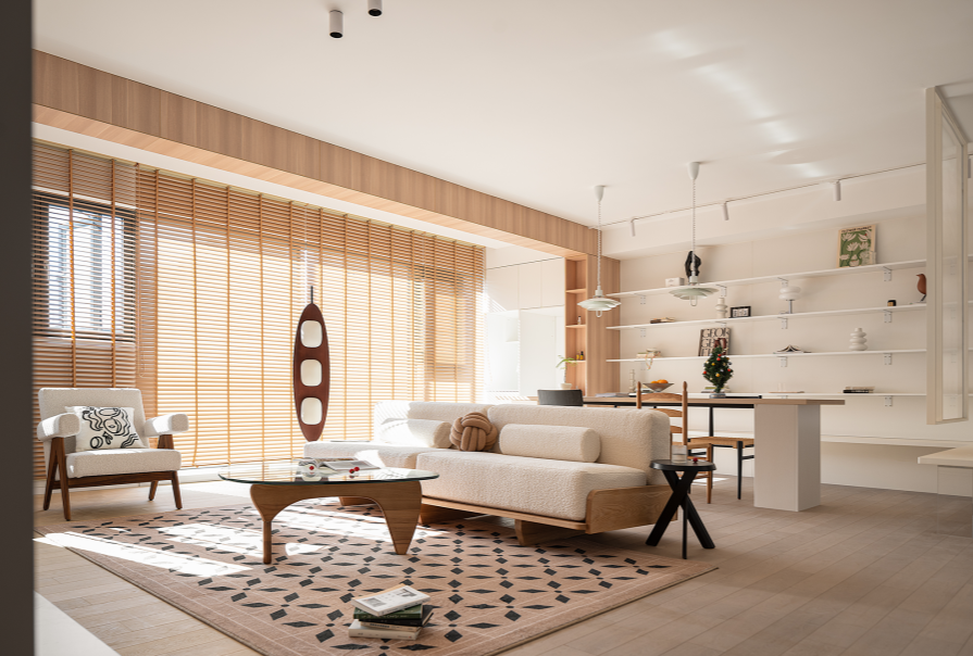 城东春晓116㎡原木风格三居室装修案例