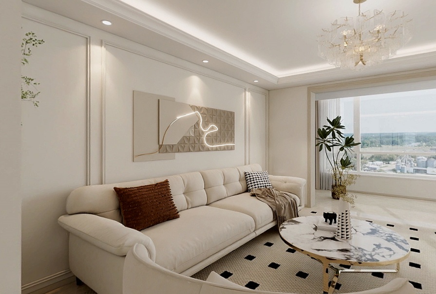 郡城家园138㎡简欧风格三居室原创案例