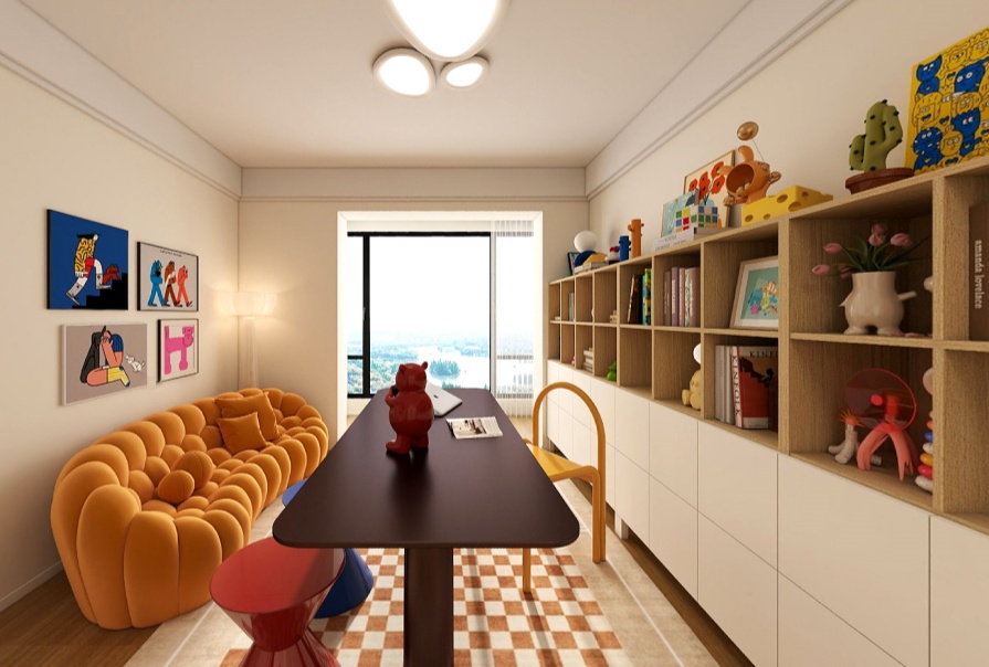 天保上城观景107㎡混搭风格三居室原创案例