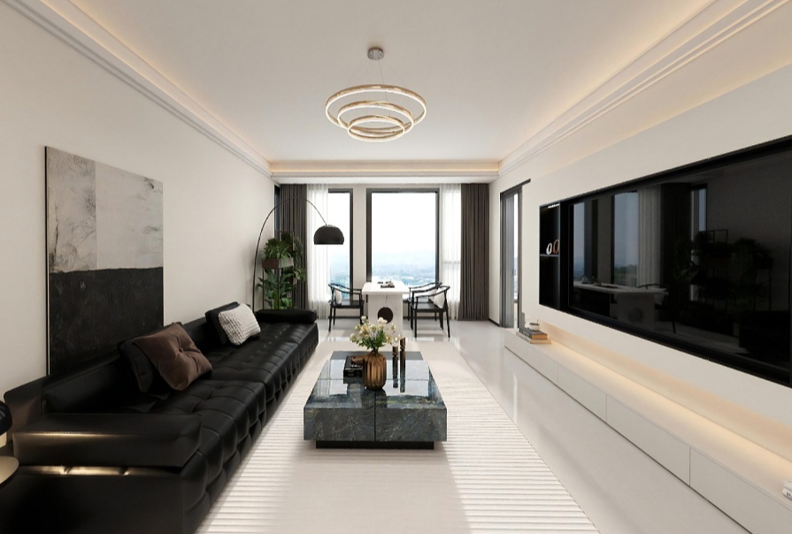 国耀上河城132㎡现代风格三居室原创案例