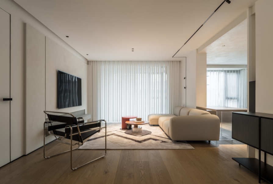 中交海河玺146㎡极简风格三居室装修案例