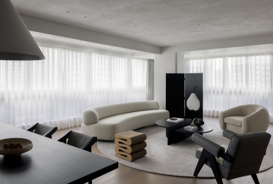 远洋未来城118㎡极简风格三居室装修案例