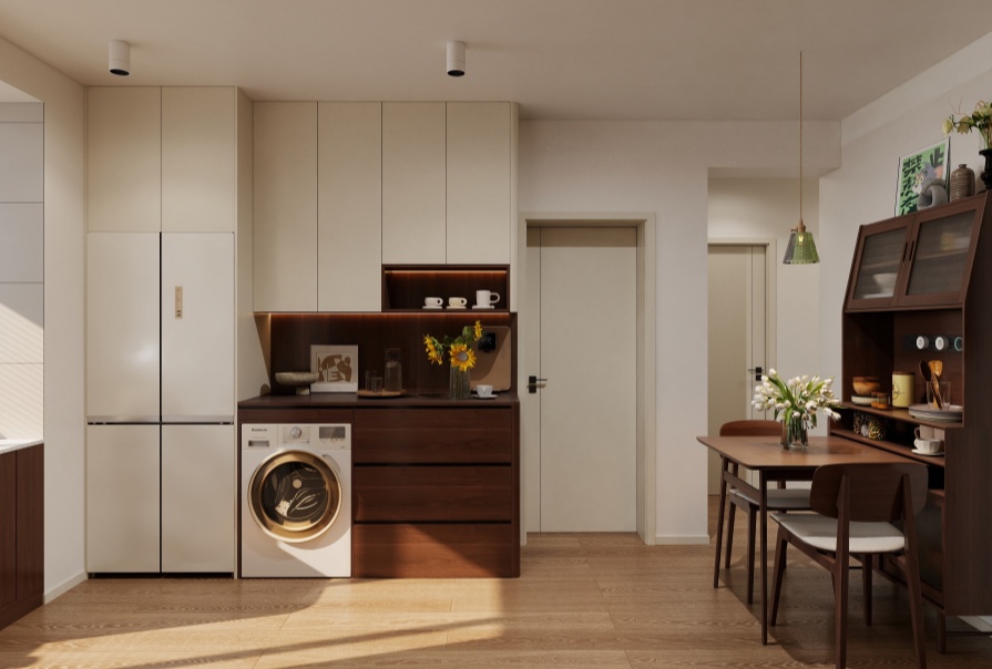 天兴园58㎡中古风格小户型原创案例