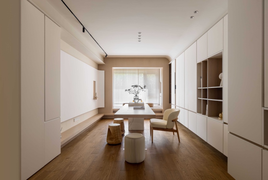 格调步庭128㎡奶油风格三居室装修案例