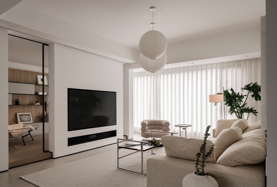 绿城·桂月雲翠89㎡简约风格三居室装修案例