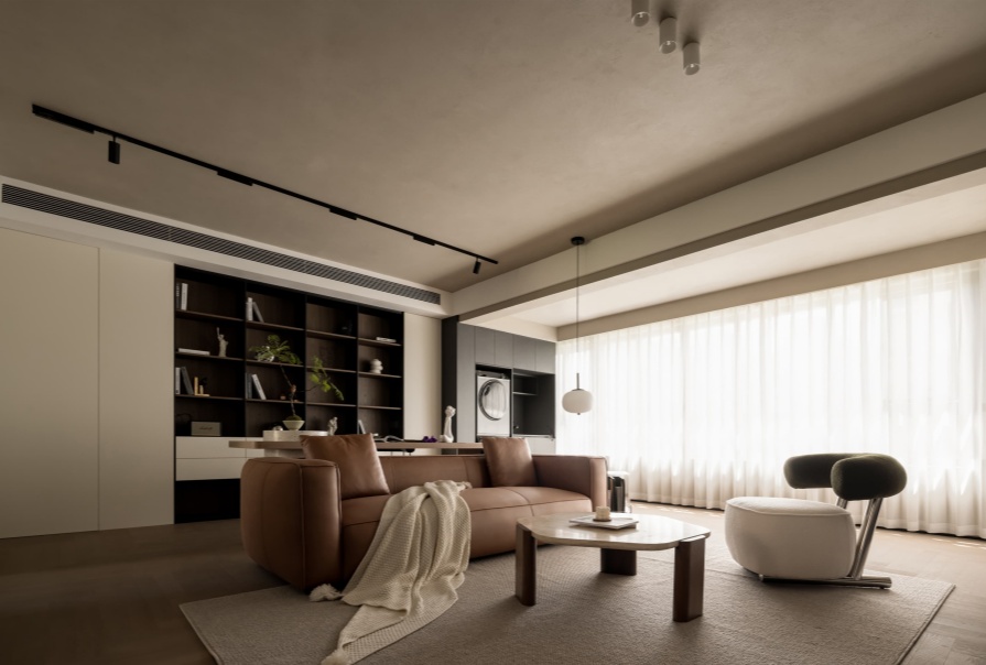 远洋寛阅时光120㎡意式极简风三居室装修案例