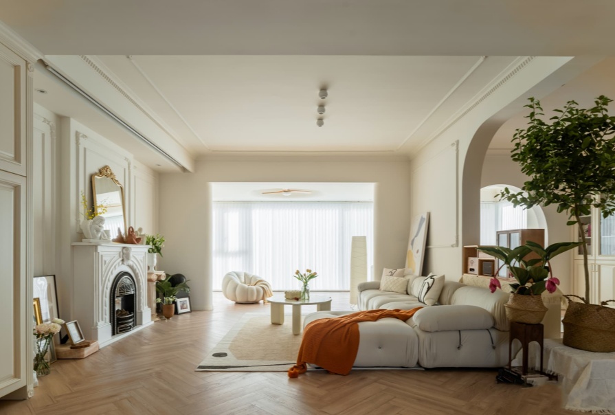 联发城投梅江和悦143㎡轻法式风三居室装修案例