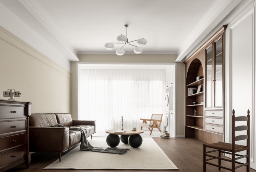 城投水西·东方天宸128㎡中古风格三居室装修案例