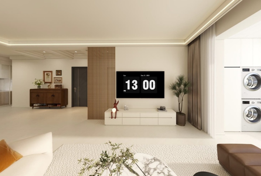 万东花园120㎡中古风格三居室原创案例