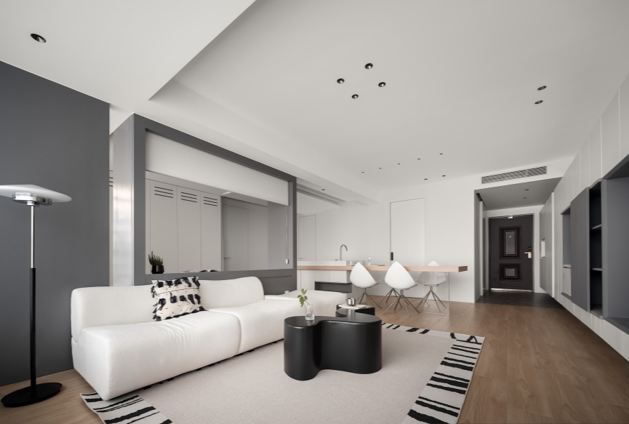 中车·中环学府87㎡极简风格三居室装修案例