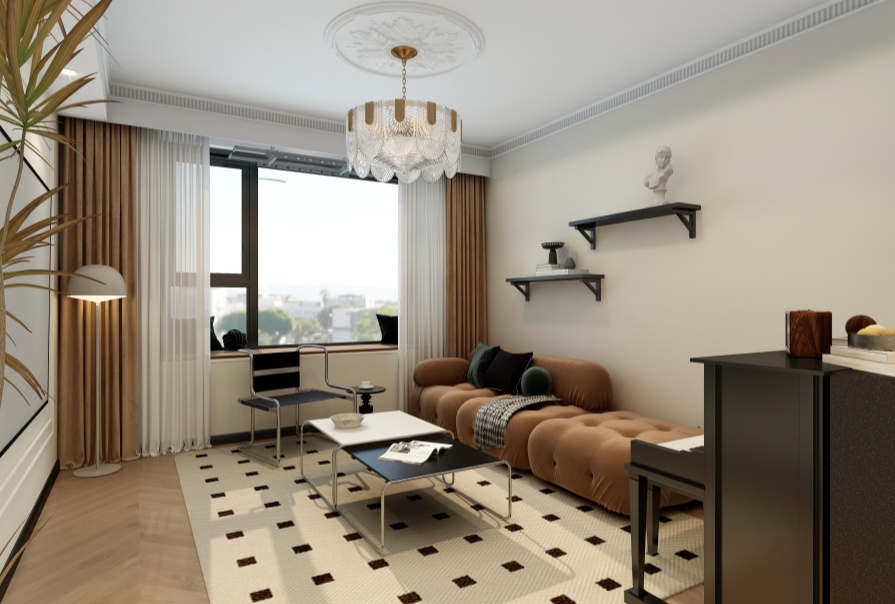 天房天拖92㎡中古风格两居室原创案例